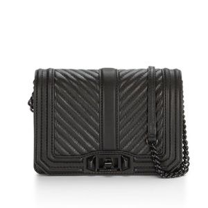Chevron Quilted Small Love Crossbody